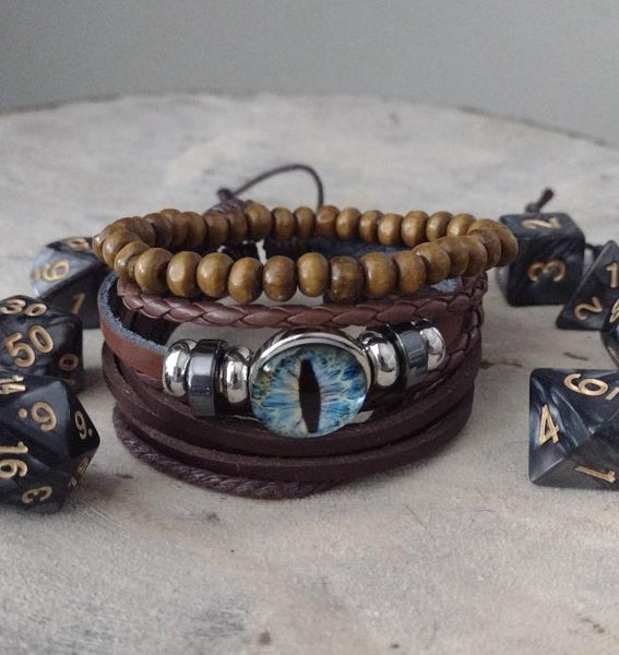 Dragon Eye Bracelet Set - Blue