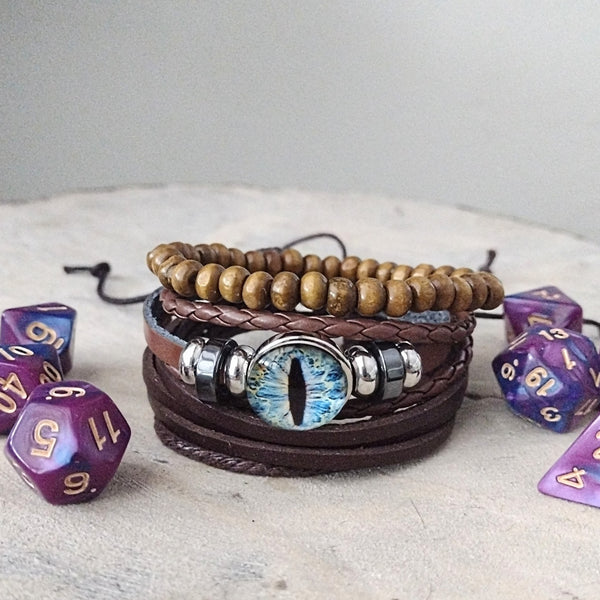 Dragon Eye Bracelet Set - Blue