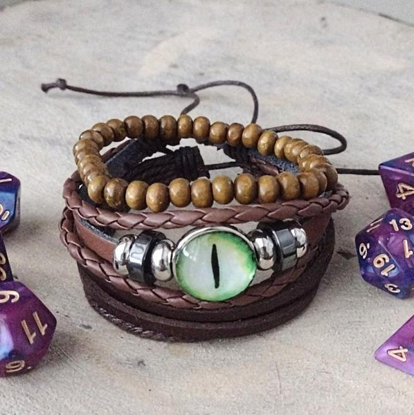 Dragon Eye Bracelet Set - Green