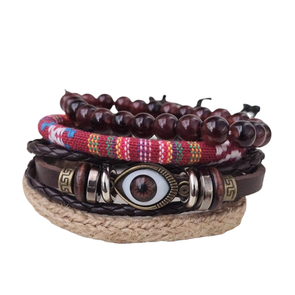 Native American Inspired Evil Eye Bracelet Set