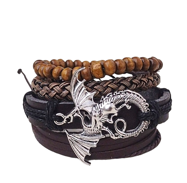 Mystic Flying  Dragon Bracelet Set