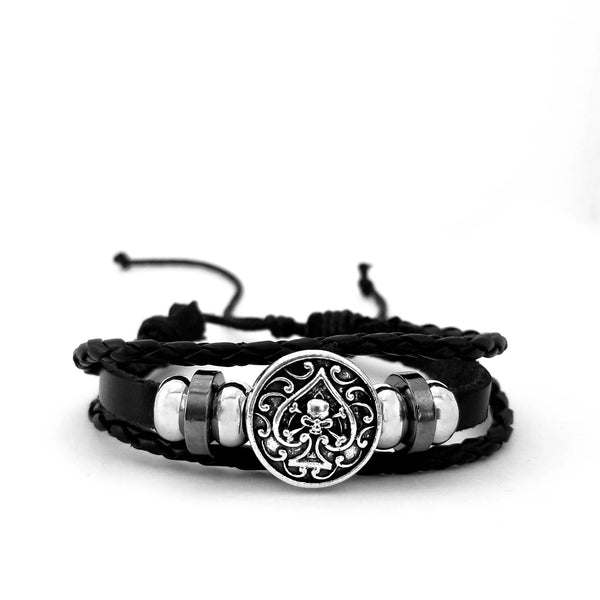 Ace of Spade Skull Bracelet