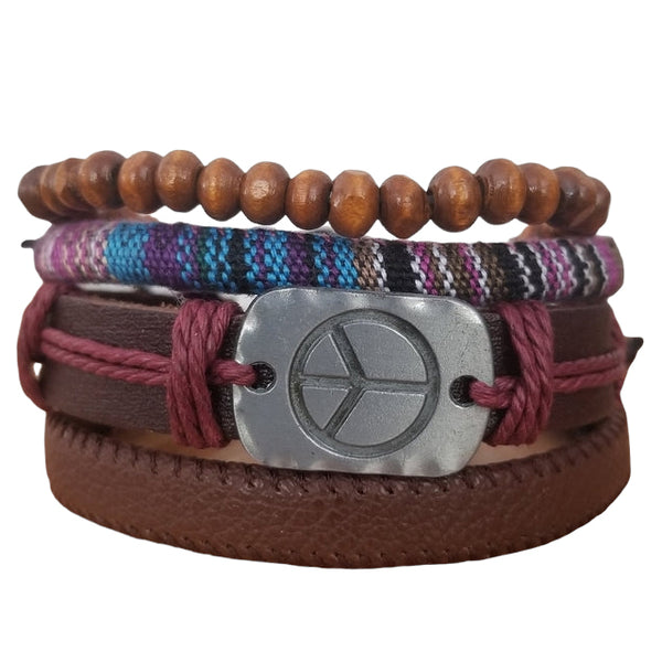 Peace Multilayer Bracelet Set