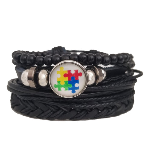 Autism Multilayer Bracelet Set