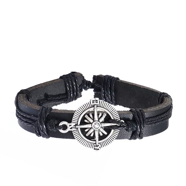 Compass Multilayer Bracelet Set - Red
