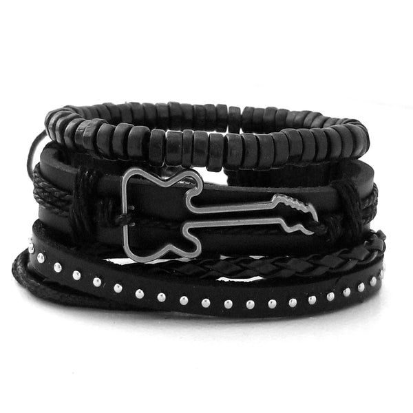 Black Guitar Bracelet Set - Silverado Outpost