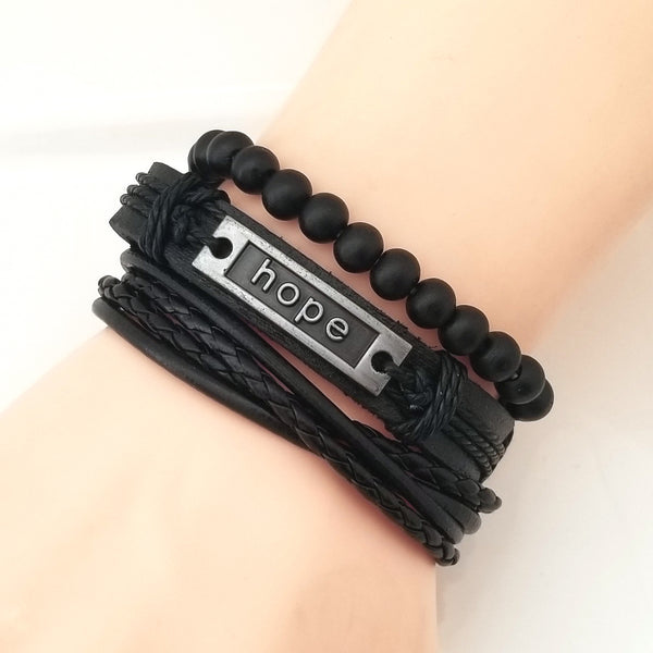 Hope Black Bracelet