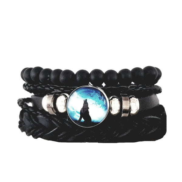Howling Wolf Bracelet Set - A