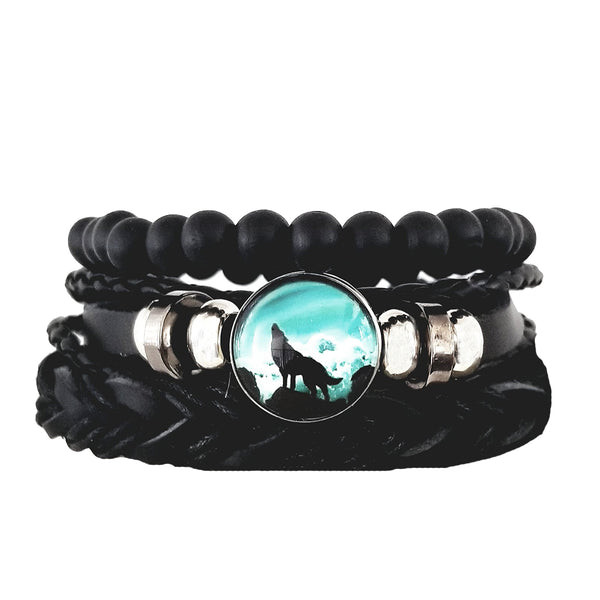 Howling Wolf Bracelet Set - B