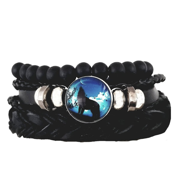Howling Wolf Bracelet Set - C