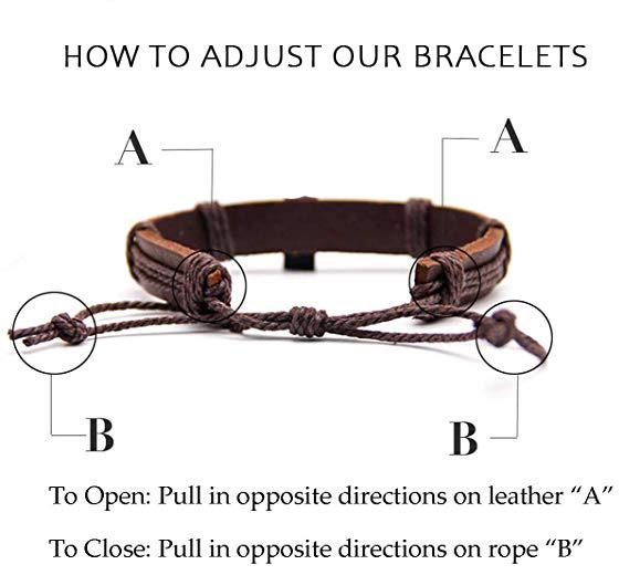 Treble Clef Musical Note Leather Bracelet Set