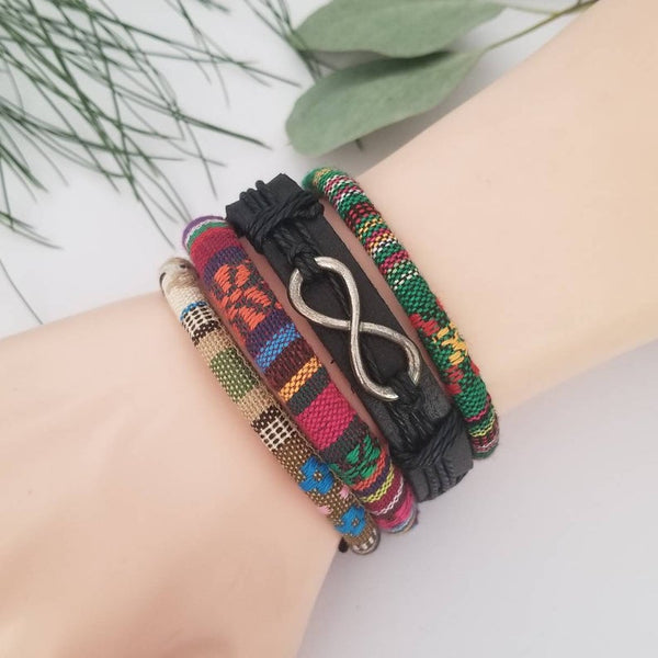 Boho Infinity Bracelet Set