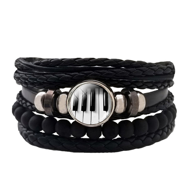 Piano Leather Bracelet Set - Silverado Outpost