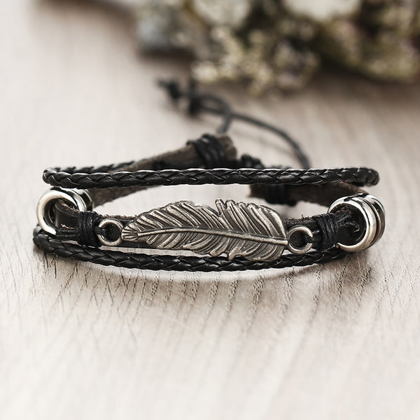 Feather Multilayer Bracelet Set - Silverado Outpost
