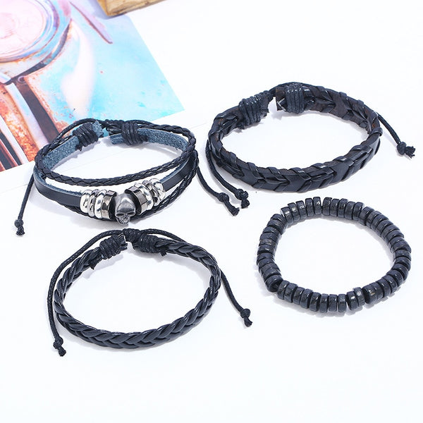 Simple Skull Multilayer Bracelet Set - Silverado Outpost