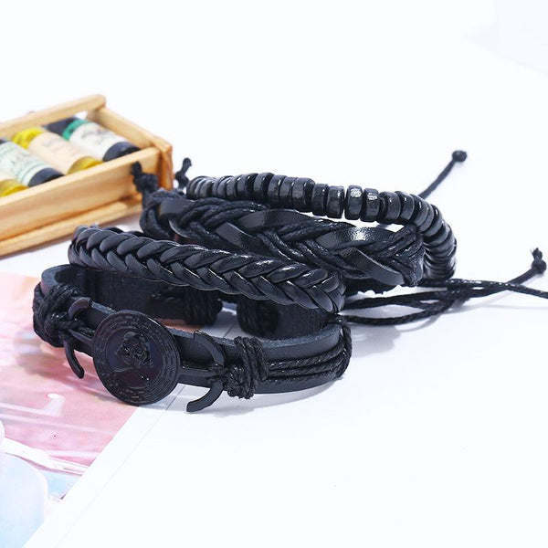 Pirate/Skull Multilayer Bracelet Set - Silverado Outpost