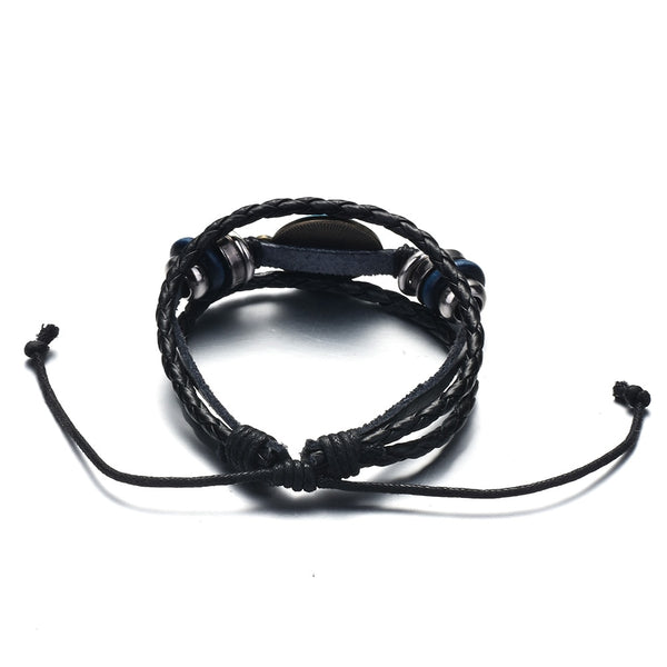 USA American Eagle Leather Bracelet - Silverado Outpost