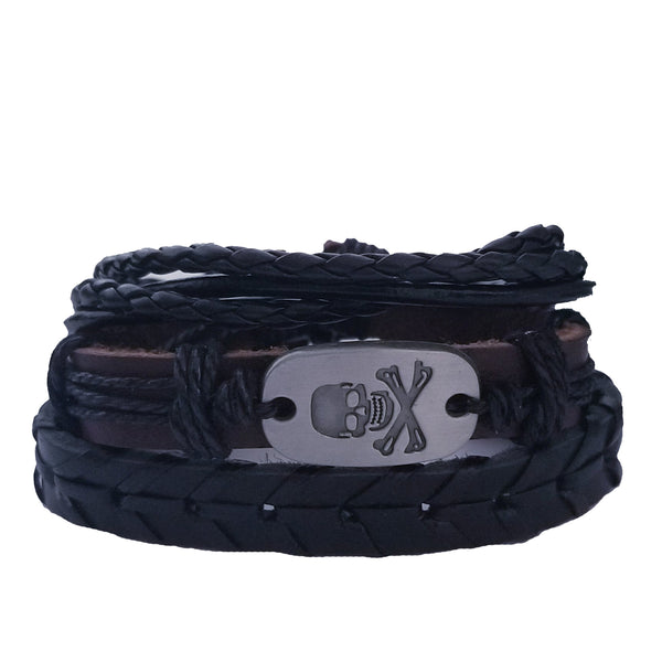 Skull/Pirate Multilayer Bracelet Set