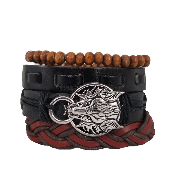 Wolf Multilayer Bracelet Set