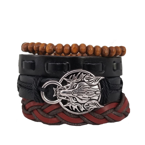 Sirius Wolf Multilayer Bracelet Set