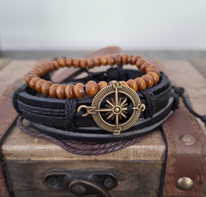 Pirate Compass Bracelet Set