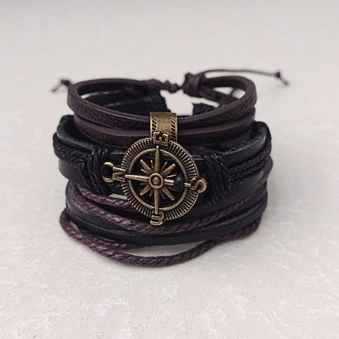 Compass Rose Multilayer Bracelet Set