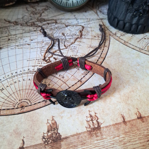 Pirate Touch of Red Bracelet Set