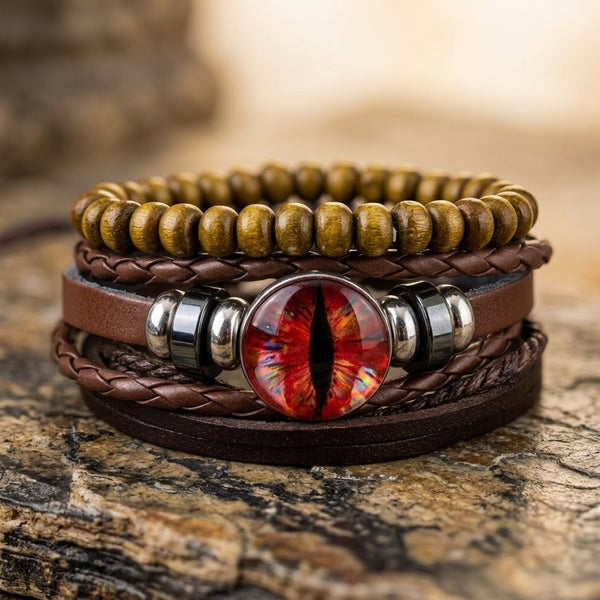 Red Dragon Eye Wrist Stack