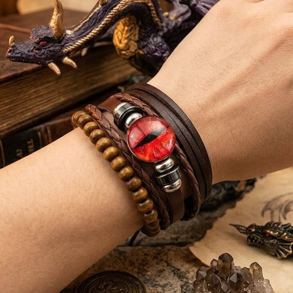 Red Dragon Eye Wrist Stack