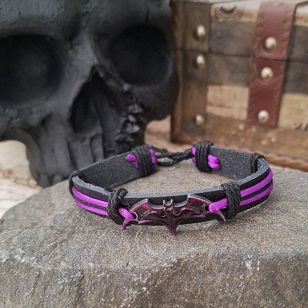 Bat Bracelet Set - Purple