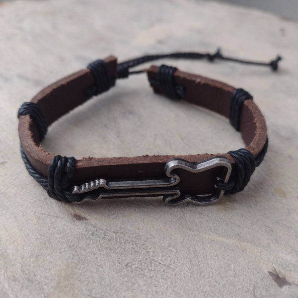 Guitar Leather Bracelet