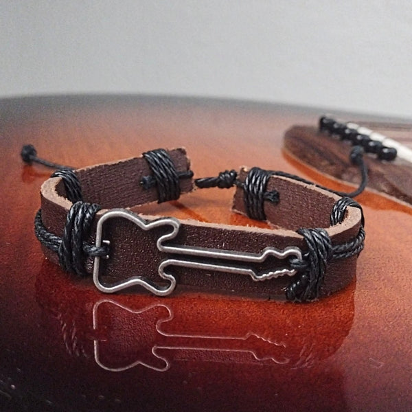 Guitar Leather Bracelet