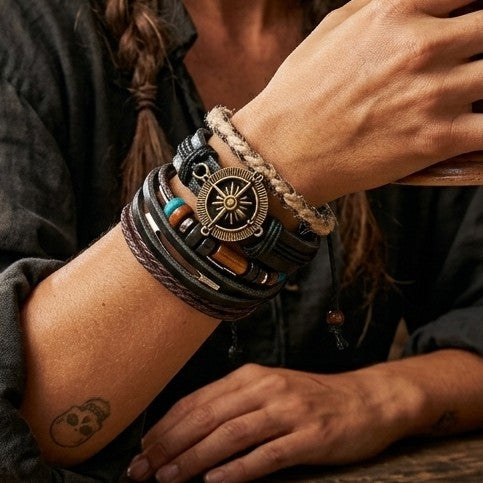 Traveler's Talisman Rose Compass Bracelets