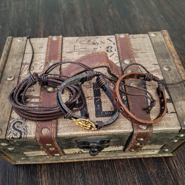 Pirate Rose Compass Bracelets (Gold)