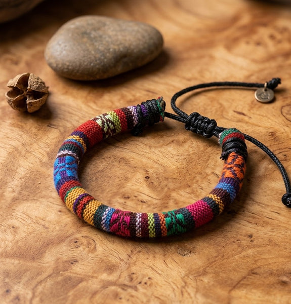Peace Symbol Leather Wrist Stack | Boho Hippie Festival Bracelet Set | Aesthetic Summer Jewelry Gift for Men & Women