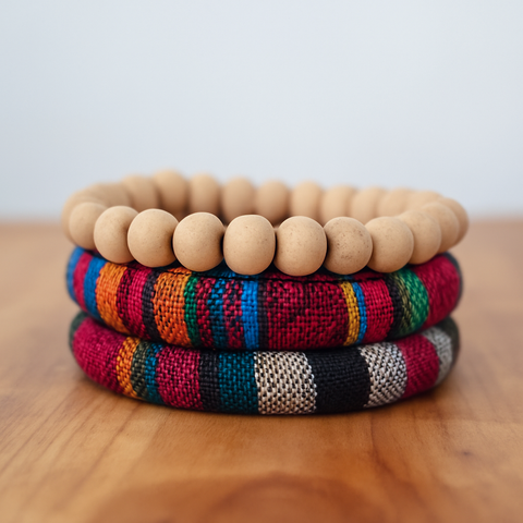 Indigo Boho Multilayer Bracelet Set