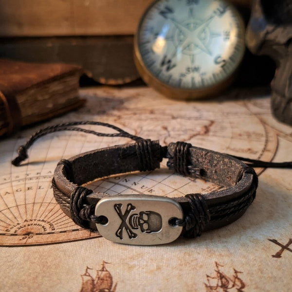 Pirate Skull & Crossbones Wrist Stack