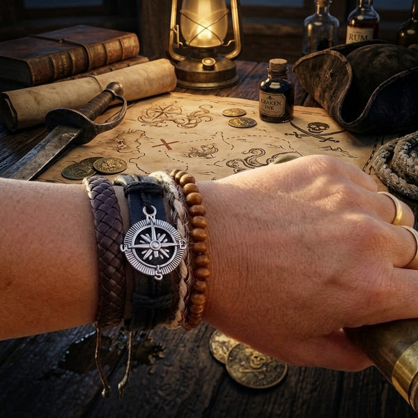 Pirate Compass Wrist Stack