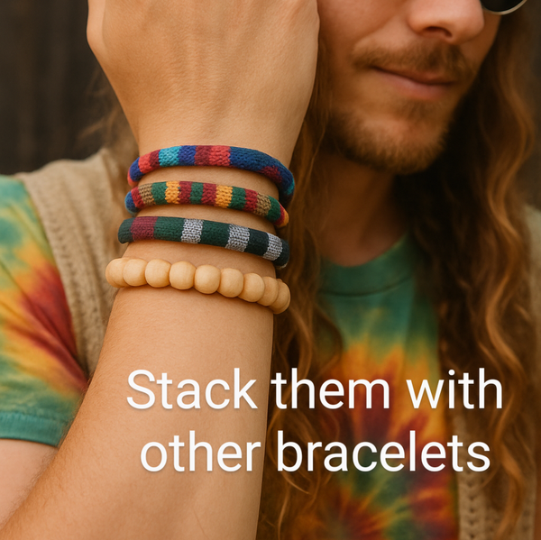 Indigo Boho Multilayer Bracelet Set