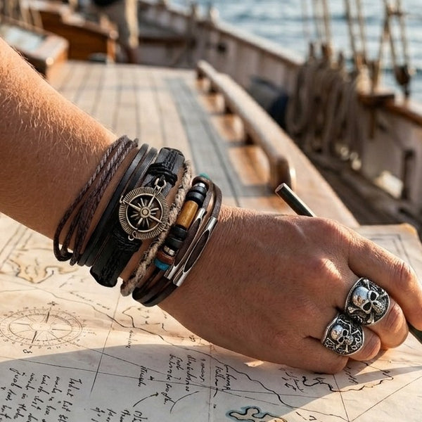 Traveler's Talisman Rose Compass Bracelets