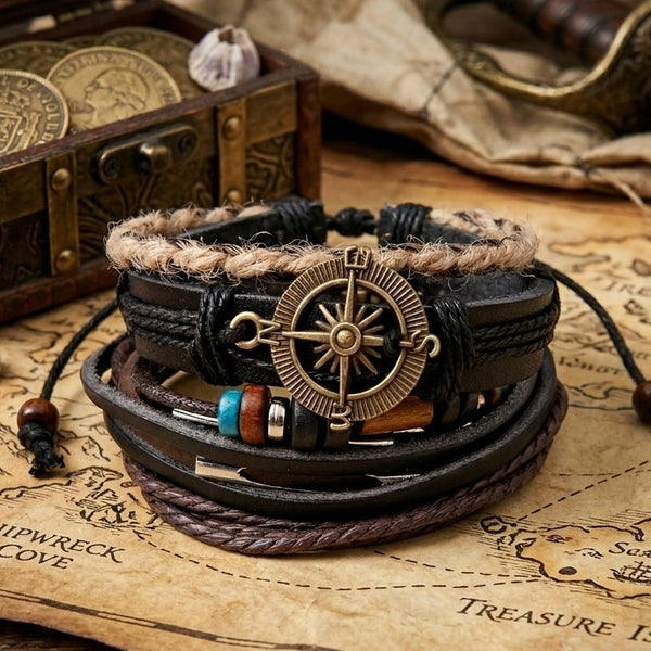 Traveler's Talisman Rose Compass Bracelets