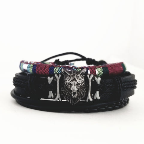 Wolf Multilayer Bracelet Set