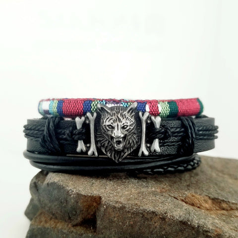 Wolf Multilayer Bracelet Set