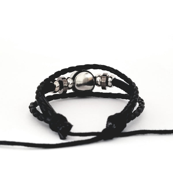 Abstract Drums Leather Bracelet