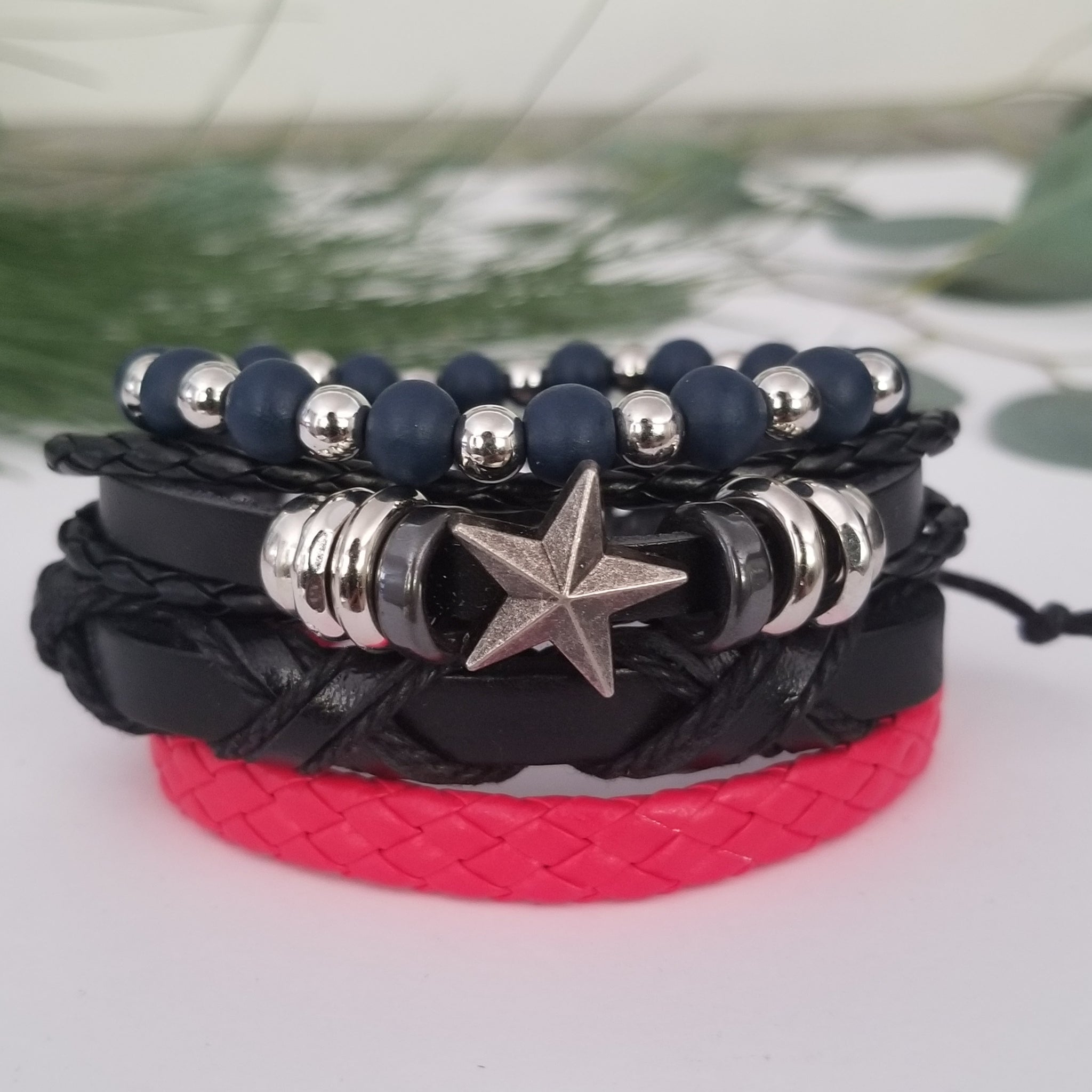 Stars Multilayer Leather Bracelet Set