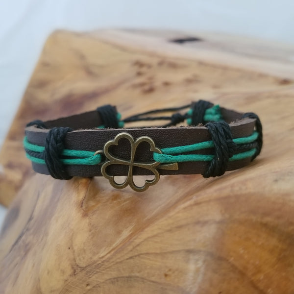 Lucky Clover Bracelet Set - Green