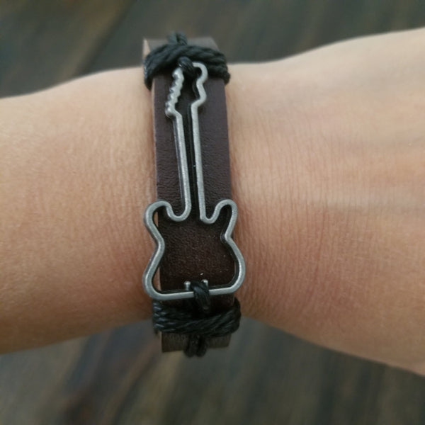 Guitar Leather Bracelet (c)