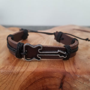 Guitar Leather Bracelet