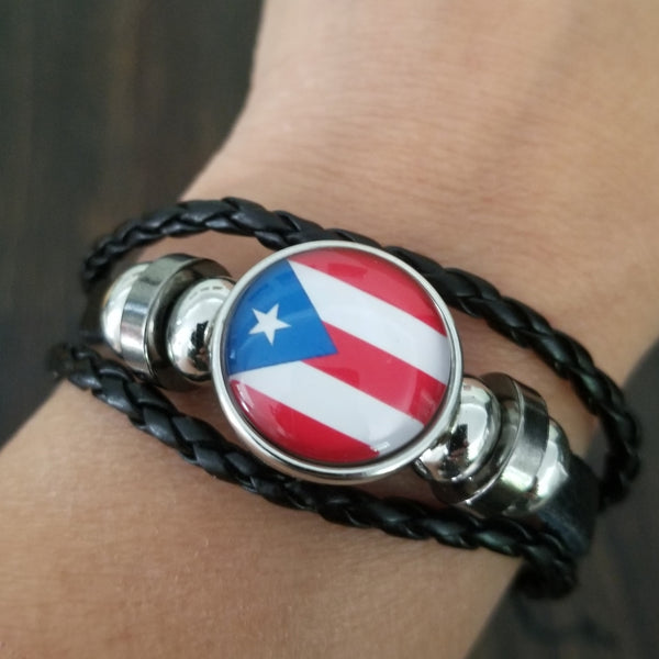Puerto Rico Flag Bracelet Set