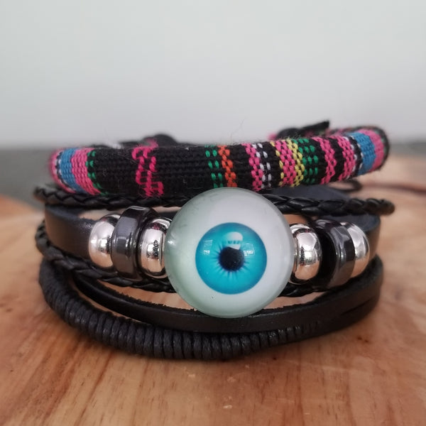 Iris Evil Eye Bracelet Set